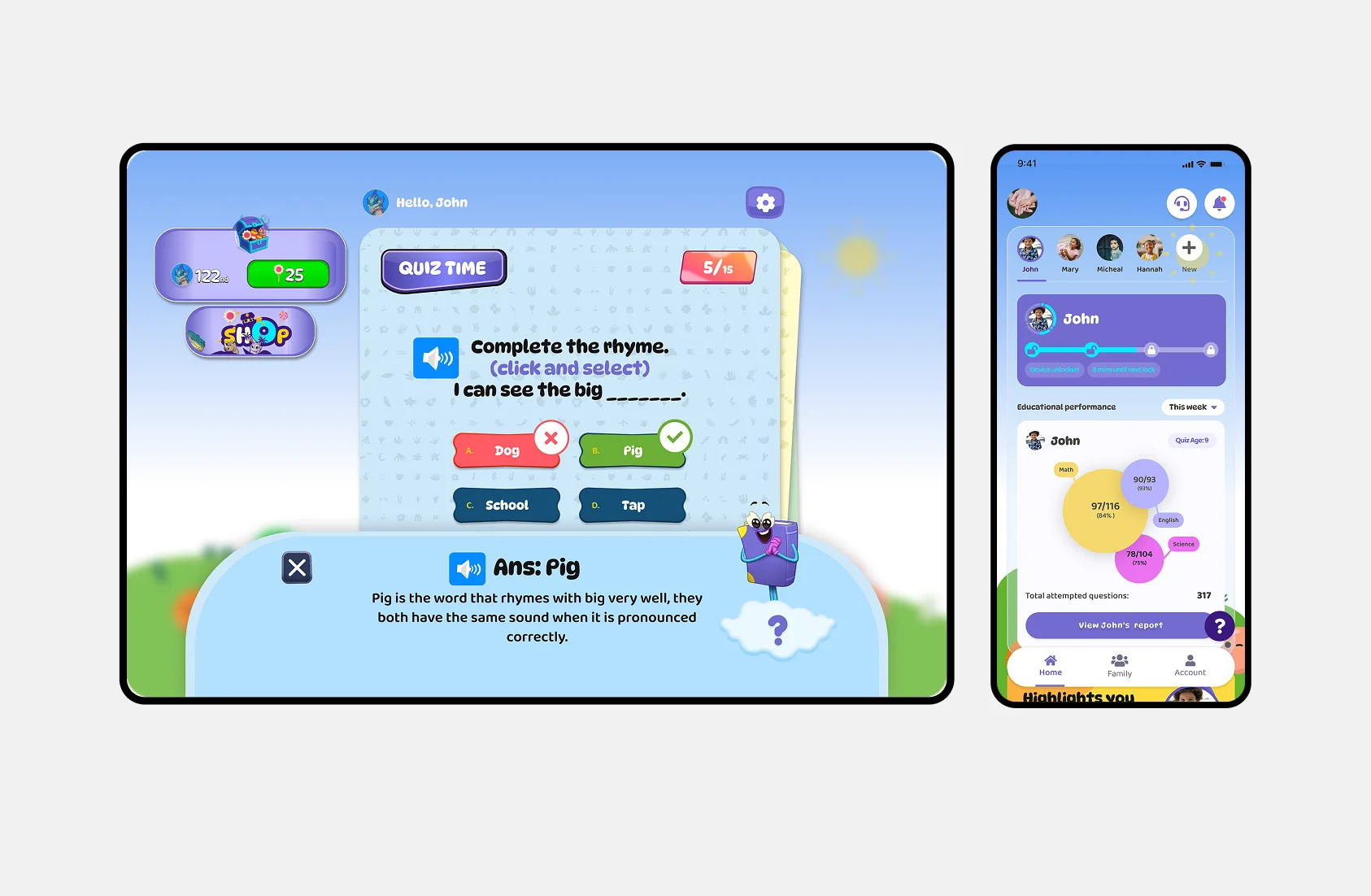 ApplatchKids parent and child app interfaces showcase